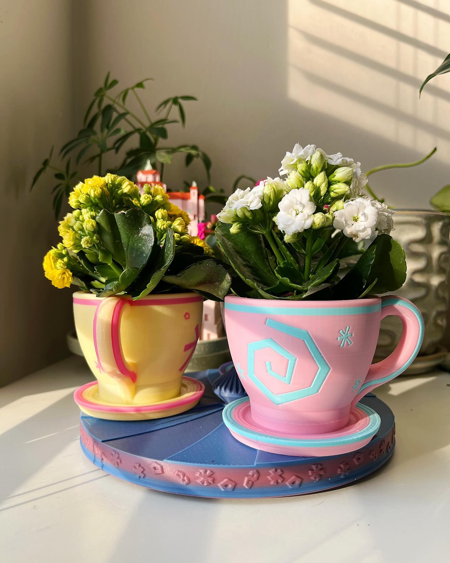 Spring in a Tea Time planter — Galactic Garden Arts on Instagram